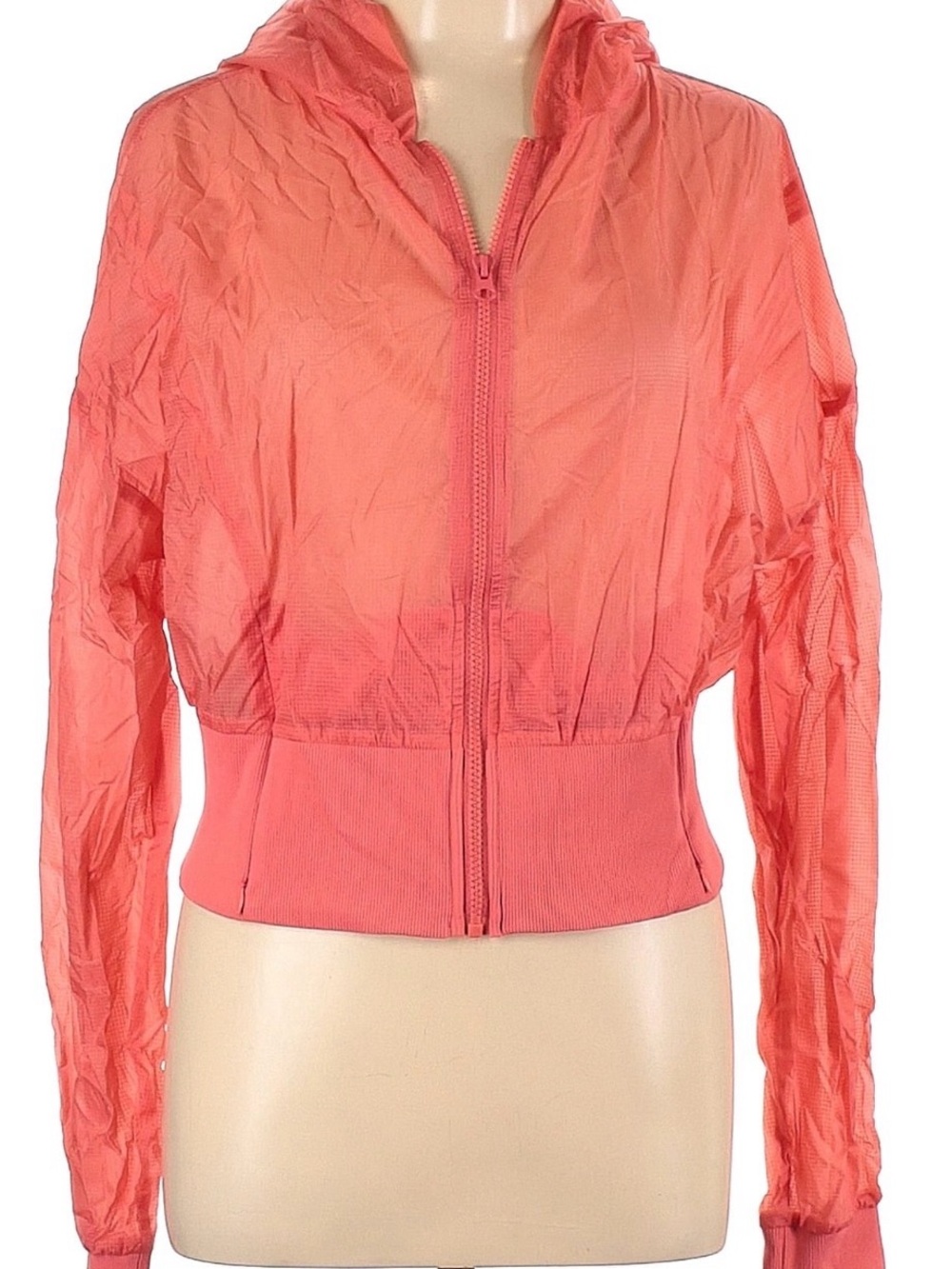 Alo Yoga super flattering cropped windbreaker jacket size Large like new